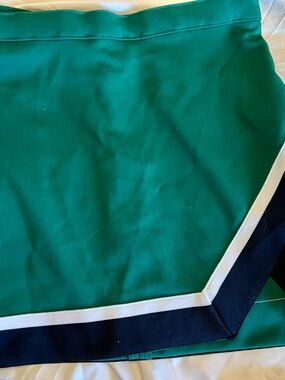 Green Mini Skirt with Contrast Trim